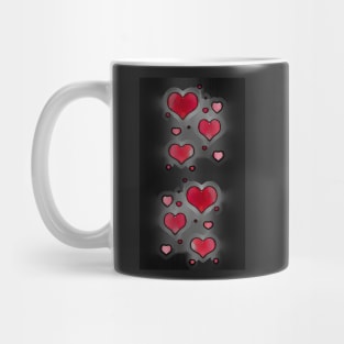 Floating Red Hearts Mug